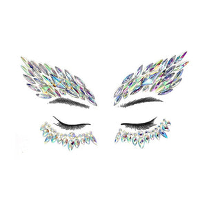 Temporary Crystal Face Eye Tattoo Stickers 3D Glitter Face Gems Jewels Sticker Eyebrow Music Festival Body Art Diamond Tattoo