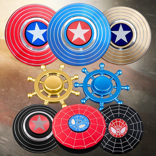 American spiderman Fidget Spinner EDC Hand Spinners Autism ADHD Kids Christmas Gifts Metal Finger Spinner Toys