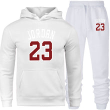 Load image into Gallery viewer, New 2019 Brand Tracksuit Fashion JORDAN 23 Men Sportswear Two Piece Sets All Cotton Fleece Thick Hoodie+Pants Sporting Suit Male