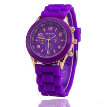 Load image into Gallery viewer, 2019 Hot Sales Geneva Brand Silicone Women Watch Ladies Fashion Dress Quartz Wristwatch Female Watch montre relogio feminino