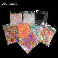 Load image into Gallery viewer, YWHUANSEN About 1000pcs/bag (small package) New Child Baby TPU Hair Holders Rubber Band Elastics Girl&#39;s Tie Gum Hair Accessories
