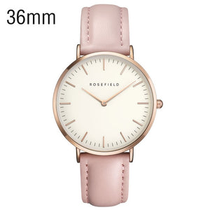 2019 New Brand ROSEFIELD Modern Fashion Women's Watches Female Quartz Watch Male Casual Wristwatch Waterproof Wristwatch Gift