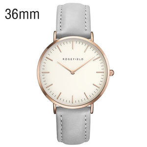 2019 New Brand ROSEFIELD Modern Fashion Women's Watches Female Quartz Watch Male Casual Wristwatch Waterproof Wristwatch Gift