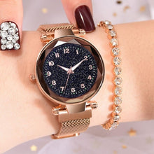 Load image into Gallery viewer, Luxury Luminous Women Watches Starry Sky Magnetic Female Wristwatch Waterproof Rhinestone Clock relogio feminino montre femme