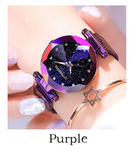 Load image into Gallery viewer, luxury ladies watch magnet mesh with starry luminous fashion diamond female quartz watch relogio feminino zegarek damski