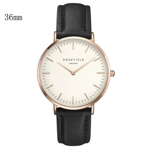 New Arrival Rosefield Watches Women Fashion Luxurious Ladies Leather Imitation Pattern Quartz Analog Wrist Watches rosefield