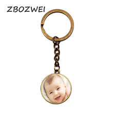 Load image into Gallery viewer, Handmade Personality Photo Family Keychain Photo Baby Child Dad Mom Brother Sister Grandparents Family Portrait Private Custom
