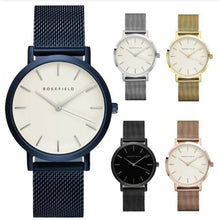 Load image into Gallery viewer, ROSEFIELD Mesh Stainless Steel Watches Women Top quartz watch Brand Luxury Casual Clock Ladies Wrist Watch Relogio Feminino Gift