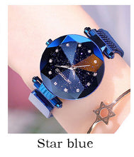 Load image into Gallery viewer, Luxury ladies watch magnet stainless steel mesh with starry fashion diamond female luminous shining quartz watch relogio feminin