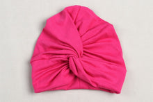 Load image into Gallery viewer, Cute 12 Colors Cotton Blend Baby Turban Hat Newborn Beanie Caps Headwear Infant Toddler Shower Hat Birthday Gift Photo Props