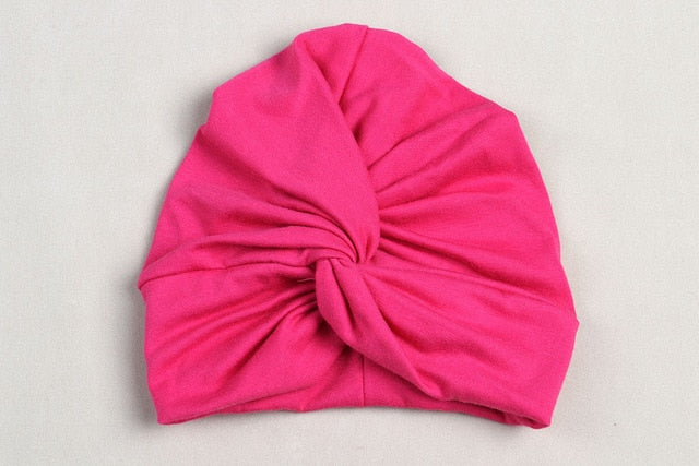 Cute 12 Colors Cotton Blend Baby Turban Hat Newborn Beanie Caps Headwear Infant Toddler Shower Hat Birthday Gift Photo Props