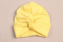 Load image into Gallery viewer, Cute 12 Colors Cotton Blend Baby Turban Hat Newborn Beanie Caps Headwear Infant Toddler Shower Hat Birthday Gift Photo Props