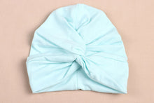 Load image into Gallery viewer, Cute 12 Colors Cotton Blend Baby Turban Hat Newborn Beanie Caps Headwear Infant Toddler Shower Hat Birthday Gift Photo Props