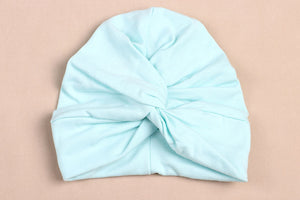 Cute 12 Colors Cotton Blend Baby Turban Hat Newborn Beanie Caps Headwear Infant Toddler Shower Hat Birthday Gift Photo Props
