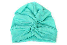Load image into Gallery viewer, Cute 12 Colors Cotton Blend Baby Turban Hat Newborn Beanie Caps Headwear Infant Toddler Shower Hat Birthday Gift Photo Props