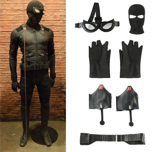 Original Spider-Man Far From Home Movie Stealth Suit Costume Spiderman Noir Cosplay Mask Belt Web Shooter Props Halloween Carnival Accessories