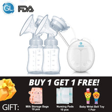 Load image into Gallery viewer, GL Double Electric Breast Pump Milk Pump for Baby Feeding Strong Suction FDA Infant Milk Extractor Breast Enlargement Pumps