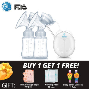 GL Double Electric Breast Pump Milk Pump for Baby Feeding Strong Suction FDA Infant Milk Extractor Breast Enlargement Pumps