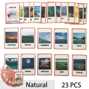 Children Baby English Learning Word Card Pocket Flash  Learning Montessori Educational Toys Word Table Game Card for kids