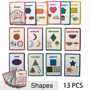 Children Baby English Learning Word Card Pocket Flash  Learning Montessori Educational Toys Word Table Game Card for kids