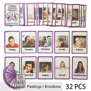 Children Baby English Learning Word Card Pocket Flash  Learning Montessori Educational Toys Word Table Game Card for kids