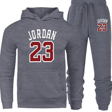 Load image into Gallery viewer, New 2019 Brand Tracksuit Fashion JORDAN 23 Men Sportswear Two Piece Sets All Cotton Fleece Thick Hoodie+Pants Sporting Suit Male