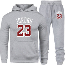 Load image into Gallery viewer, New 2019 Brand Tracksuit Fashion JORDAN 23 Men Sportswear Two Piece Sets All Cotton Fleece Thick Hoodie+Pants Sporting Suit Male