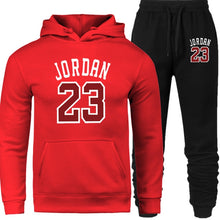Load image into Gallery viewer, New 2019 Brand Tracksuit Fashion JORDAN 23 Men Sportswear Two Piece Sets All Cotton Fleece Thick Hoodie+Pants Sporting Suit Male