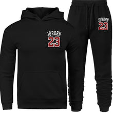 Load image into Gallery viewer, New 2019 Brand Tracksuit Fashion JORDAN 23 Men Sportswear Two Piece Sets All Cotton Fleece Thick Hoodie+Pants Sporting Suit Male