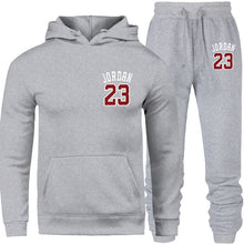 Load image into Gallery viewer, New 2019 Brand Tracksuit Fashion JORDAN 23 Men Sportswear Two Piece Sets All Cotton Fleece Thick Hoodie+Pants Sporting Suit Male