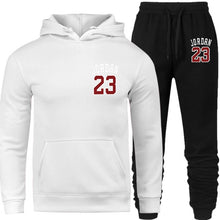 Load image into Gallery viewer, New 2019 Brand Tracksuit Fashion JORDAN 23 Men Sportswear Two Piece Sets All Cotton Fleece Thick Hoodie+Pants Sporting Suit Male