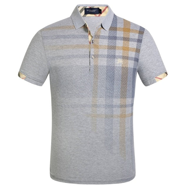 New Polo Shirt Brands 2019 Men Short Sleeve Fashion Casual Slim Deer Embroidery Printing Men Polos XXXL