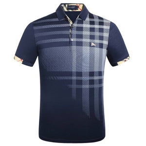 New Polo Shirt Brands 2019 Men Short Sleeve Fashion Casual Slim Deer Embroidery Printing Men Polos XXXL