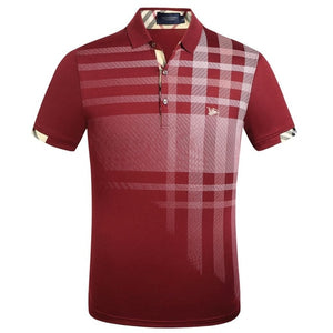 New Polo Shirt Brands 2019 Men Short Sleeve Fashion Casual Slim Deer Embroidery Printing Men Polos XXXL