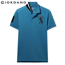 Load image into Gallery viewer, Giordano Men Polo Shirt Men Embroidered 3D Lion Multi Color Polo Men Embroidery Contrast Color Polo Fashion Camisa Polo
