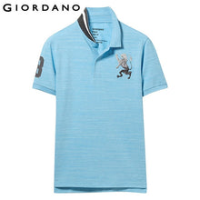 Load image into Gallery viewer, Giordano Men Polo Shirt Men Embroidered 3D Lion Multi Color Polo Men Embroidery Contrast Color Polo Fashion Camisa Polo