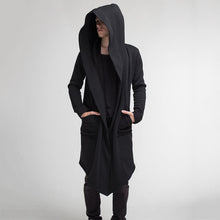 Load image into Gallery viewer, Unisex Casual Open Stitch Hooded Long Cloak Cape Coat Men Women Solid Pocket Loose Clock Coat
