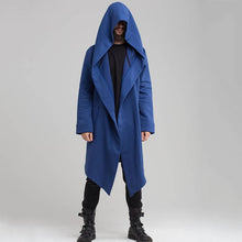 Load image into Gallery viewer, Unisex Casual Open Stitch Hooded Long Cloak Cape Coat Men Women Solid Pocket Loose Clock Coat