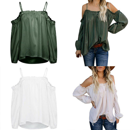 Womens Off Shoulder Sexy Strapless Top Ladies Frill Crop Tops Vest Shirt