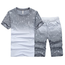 Load image into Gallery viewer, Summer new men&#39;s short-sleeved T-shirt Korean sports suit clothes men&#39;s casual sports suit
