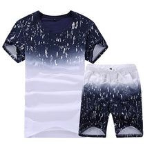 Load image into Gallery viewer, Summer new men&#39;s short-sleeved T-shirt Korean sports suit clothes men&#39;s casual sports suit