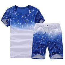 Load image into Gallery viewer, Summer new men&#39;s short-sleeved T-shirt Korean sports suit clothes men&#39;s casual sports suit