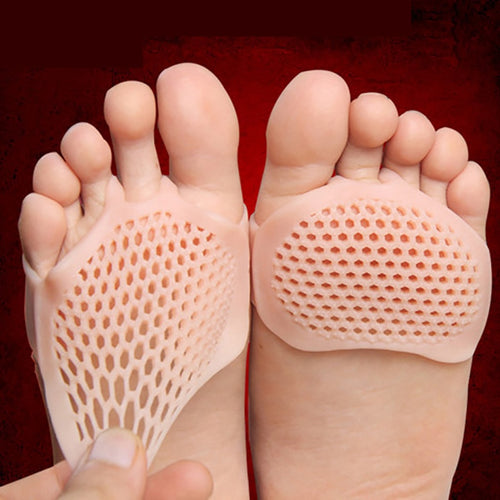 USHINE Silicone Gel Forefoot Pads Breathable Soft Protector Elastic Pain Relief Insole 1 pair