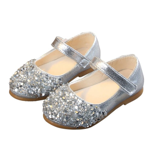 Fashion Baby Girls Flat Dress Party Shoes Children Toddler Kid Rhinestone Princess Shoes 2019