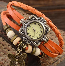 Load image into Gallery viewer, 2019Women Casual Vintage Multilayer Butterfly Faux Leather Bracelet Ladies Wrist Watch Dropshipping Handmade Braided Dreamcatche