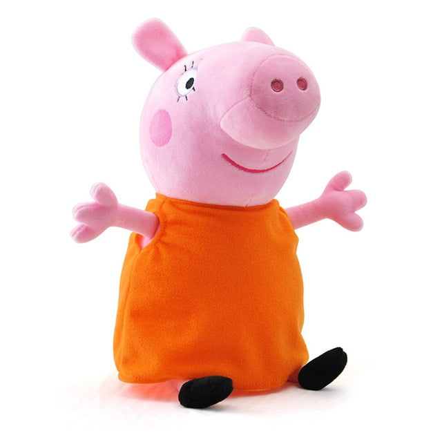 19 CM Original Peppa Pig Family George Dad Mom Pelucia Stuffed Doll Plush Toys For Children Birthday Gifts