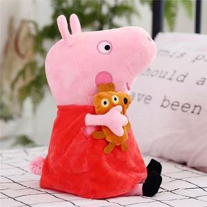 19 CM Original Peppa Pig Family George Dad Mom Pelucia Stuffed Doll Plush Toys For Children Birthday Gifts