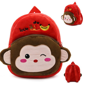 Cute Cartoon Animal Mini Plush Backpack Baby Toy School Bag Kids Outdoor Travel Pack Bag Student Kindergarten Bateman Bags