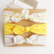Load image into Gallery viewer, 3Pcs Cute Rabbit Ear Baby Headband Neonata Bow Flower Elastic Bandanas Baby Girls Headbands Children Turban Hair Accessories Set