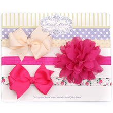 Load image into Gallery viewer, 3Pcs Cute Rabbit Ear Baby Headband Neonata Bow Flower Elastic Bandanas Baby Girls Headbands Children Turban Hair Accessories Set